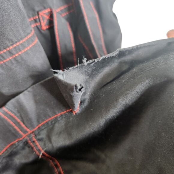 VTG ILLIG Pants 90S Womens 11 Black‎ Red Y2K Goth Rave Hip Hop Baggy Wide Leg - Picture 12 of 15